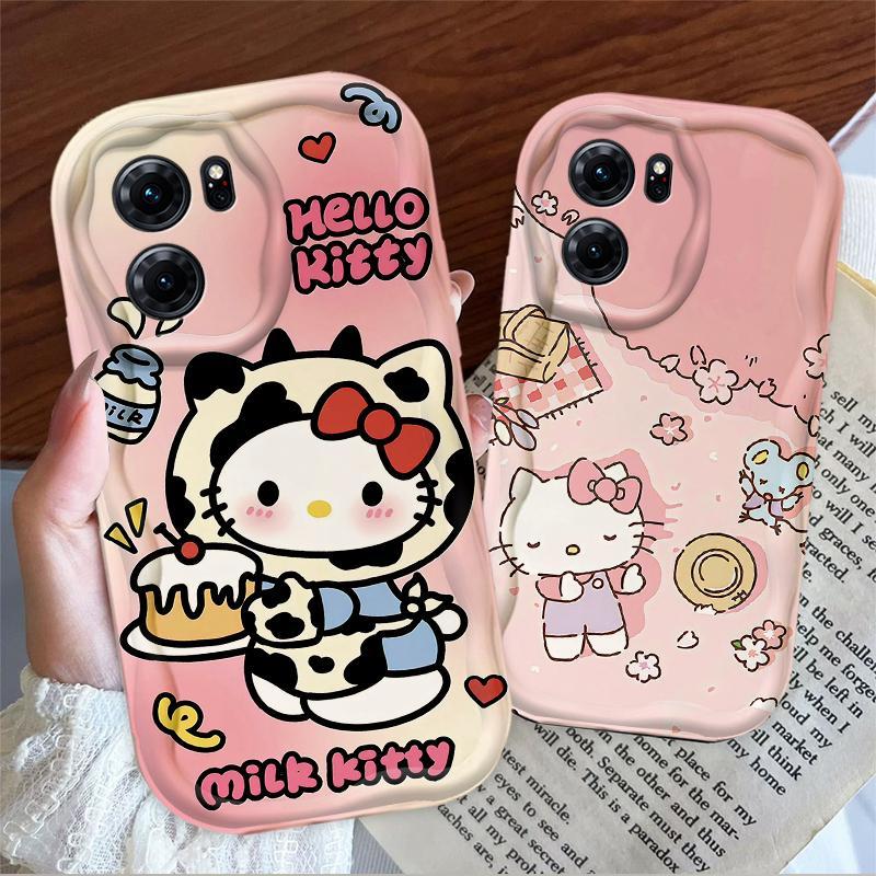Thích Hợp Cho OPPO A5X A6 Pro A6X 4G 5G 3D Thẩm Mỹ Mềm TPU Hoạt Hình Kitty Nữ Vỏ Điện Thoại Chống Sốc