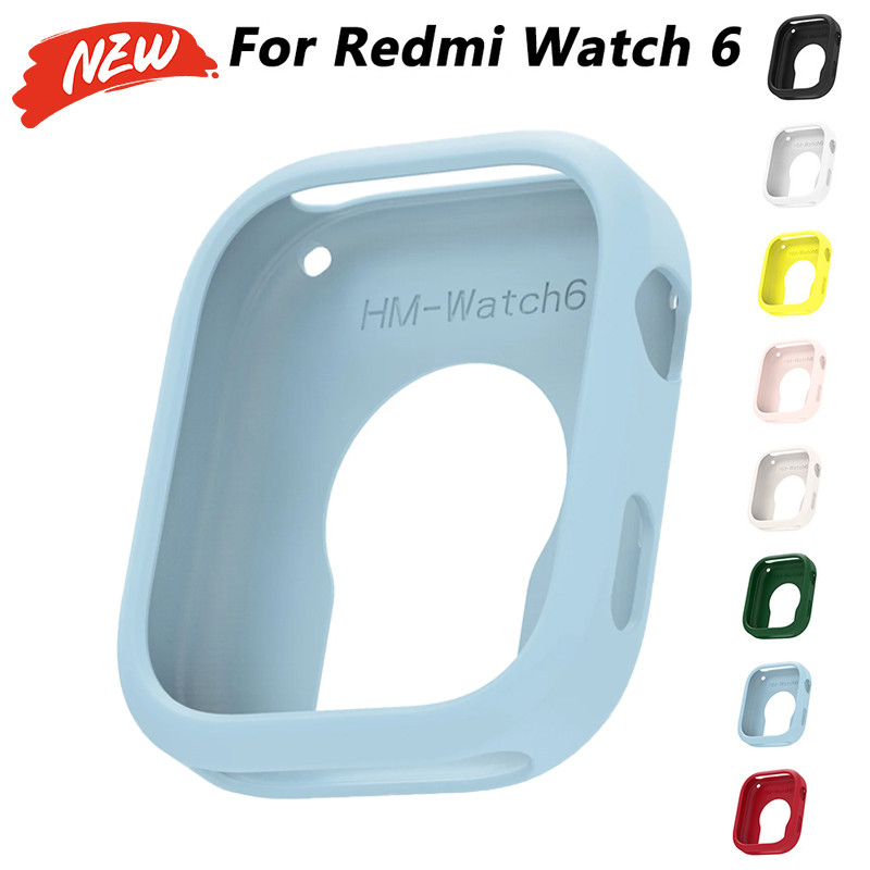 Ốp lưng silicon mềm cho Redmi Watch 6 vỏ bảo vệ vỏ rỗng phụ kiện bảo hiểm