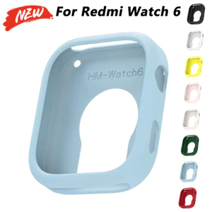 Ốp lưng silicon mềm cho Redmi Watch 6 vỏ bảo vệ vỏ rỗng phụ kiện bảo hiểm
