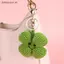# HB # Luy Bốn Lá Cỏ Ba Lá Móc Khóa Hình Trái Tim Dễ Thương Hoa Handmade Túi Dệt Charm Móc Khóa Túi Sáng Tạo Trang Trí Mặt Dây Chuyền.