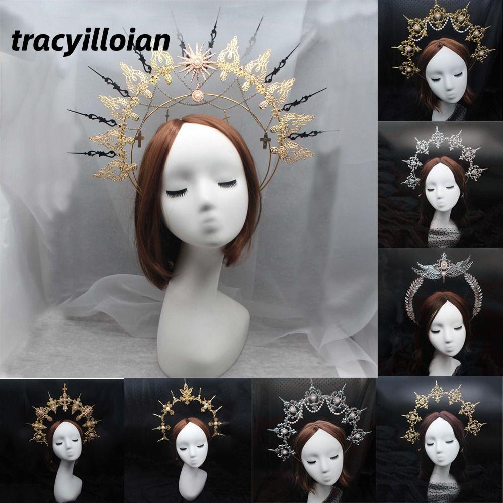 TRACEILLOIAN DIY Crown Chất Liệu Bộ Dụng Cụ Nữ Cô Gái Vàng Bạc Handmade Mũ Cưới