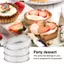 6 Gói Nhẫn Muffin Anh Cán Đôi 4 Inch, Nhẫn Crumpet Inox, Nhẫn Tart, Tròn