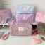 BeautifulHomeA Túi Trang Điểm Sang Trọng Có Tay Cầm Du Lịch Mềm Mại Túi Bảo Quản Mỹ Phẩm Di Động In Hình Tình Yêu Tổ Chức Hộp Đựng Bút Chì Dễ Thương Túi Ly Hợp VN