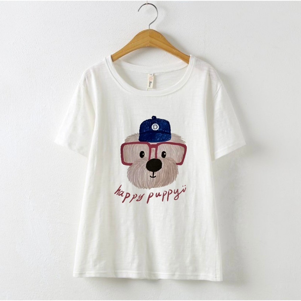（Giao hàng 24h）Angela Áo thun Xược Nữ cổ tròn tay ngắn in hình ALICEVN1990,Áo phông nữ form vừa, Chất Cotton