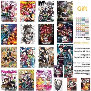 Poster Anime Demon Slayer 20 Chiếc – Tanjiro Giyu Rengoku, Kích Cỡ Hỗn Hợp, Trang Trí Tường Phòng Ký Túc Xá, Bộ Dán Tường Thẩm Mỹ