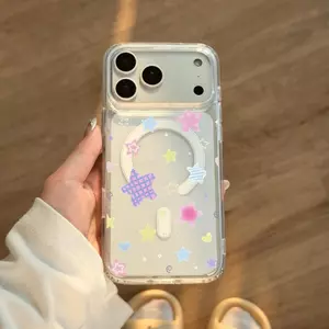 Ốp lưng iPhone 16/15/14/13 Ngôi Sao Đa Sắc Tươi Sáng Vui Nhộn Chống Sốc