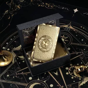 Bộ sưu tập thẻ Tarot dành cho người mới bắt đầu Smithwell Classic PVC West Gold Stamping Chống thấm nước