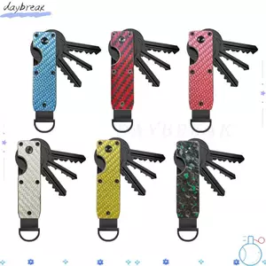 Dụng cụ sắp xếp chìa khóa DAYBREAK, Hộp đựng chìa khóa kim loại tối giản, Kẻ sọc bền có tuốc nơ vít giữ 2-6 phím Móc chìa khóa cho chìa khóa dưới 6,2cm