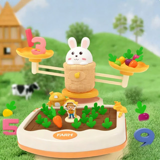 Bộ đồ Chơi Nhổ Cà Rốt Trang Trại Montessori, Kèm Cân Thỏ Cân Bằng, Rèn Luyện Tư Duy Logic, Quà Tặng Cho Bé 3-8 Tuổi