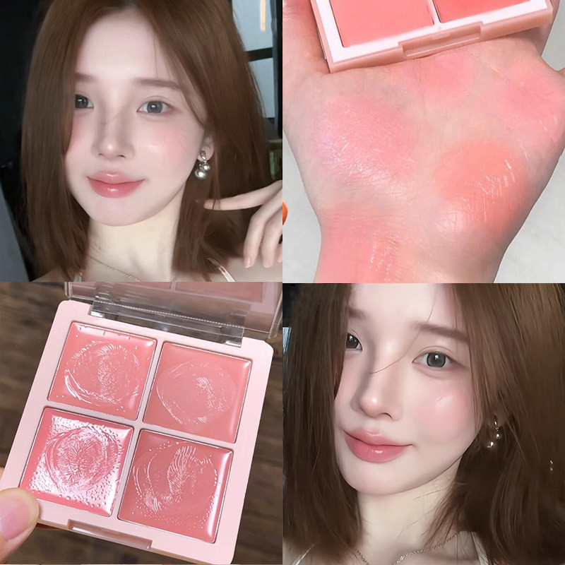 DIKALU Qingmeng Kem má hồng bốn màu chanh hơi say chảo Yunrou Trang điểm khỏa thân Pure Desire Siêu dễ thương Tiệc sinh viên tự nhiên