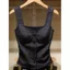 Áo Vest không tay cổ chấm bi cổ điển Thiết kế chấm bi kiểu Pháp