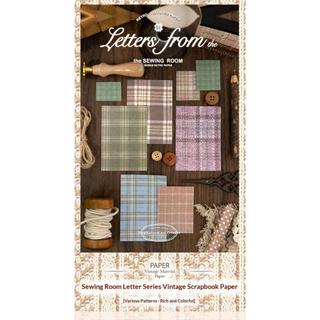 JIANWU Thư Từ Phòng May Series Vintage Kẻ Sọc Phong Cảnh Cắt Kéo Sổ Lưu Niệm Chất Liệu Giấy Rác Tạp Chí Văn Phòng Phẩm