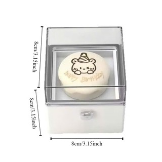 Hộp đựng nhẫn quà tặng bạn gái hình bánh kem gấu xoay Hộp quà xoay, Xoay 180 độ, Bất ngờ
