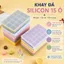 Khay đá silicon 15 ô có nắp – khuôn làm đá viên mềm dẻo dễ lấy đá