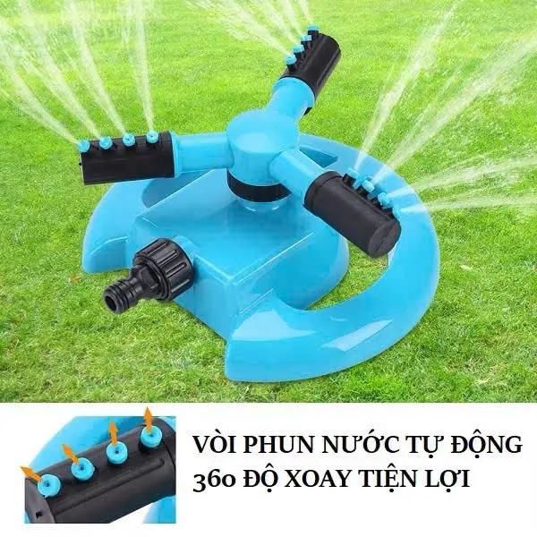 Béc tưới cây xoay 360 độ tự động - 3 chục nhựa ABS siêu bền.C87 SHOP