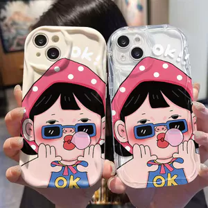 Ốp Lưng Samsung Galaxy A07 A06 A05 A04 A17 A16 A15 A14 A13 A25 A23 A22 A35 A33 A32 A31 A56 A55 A52 A51 A50 Kem Vồng Cong Edge Motif Cô Gái Dễ Thương NYK126