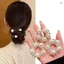 Dây buộc tóc ngọc trai Thiết kế dây điện thoại trong suốt cho tóc xoăn dày