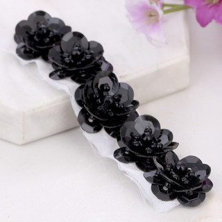 Nhỏ Hoa Đính Kim Sa Lấp Lánh Tất Cả Handmade Tự Làm Giày Hoa Miếng Dán Vải Quần Áo Kim Sa Lấp Lánh Trang Trí Hoa Phụ Kiện 5 Miếng J5PW