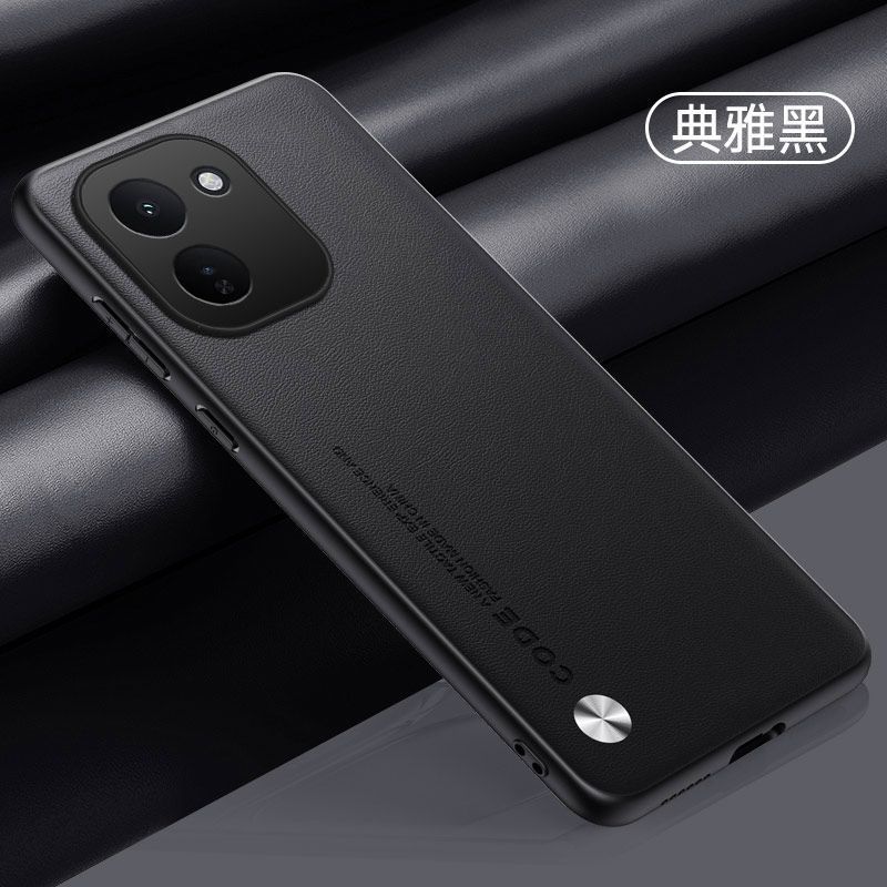 Ốp điện thoại cho iQOO z11 Vỏ cứng cạnh mềm chống sốc cạnh thẳng bằng da trơn