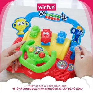 Vô lăng đồ chơi cho bé Winfun có âm thanh vui nhộn, kích thích đa giác quan