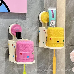 Bán Chạy Cặp Đôi Phong Cách Siêu Dễ Thương Ký Túc Xá Sinh Viên Ký Túc Xá Treo Tường Cốc Nước súc Miệng Hộ Gia Đình Trọn Bộ Hộp Đựng Bàn Chải Đánh Răng