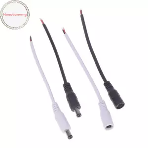 Hodou 10 Chiếc DC Power Pigtails Cable 22AWG Nữ Nam 5.5mm X 2.1mm Kết Nối Cho 12V Nguồn Điện Adapte Camera Quan Sát DVR Dải LED VN