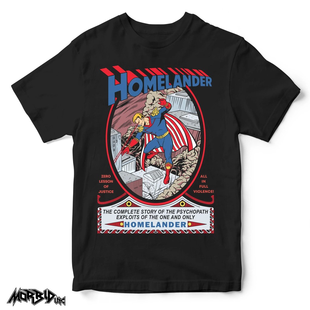 GN Homelander Retro Comic Áo thun The Boys Villain Tee 110CM-6XL tay ngắn NG