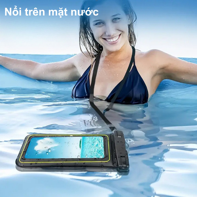 Túi chống nước IPX8 30m - mút nổi, chụp ảnh dưới nước, đi biển du lịch, dây đeo, cho điện thoại