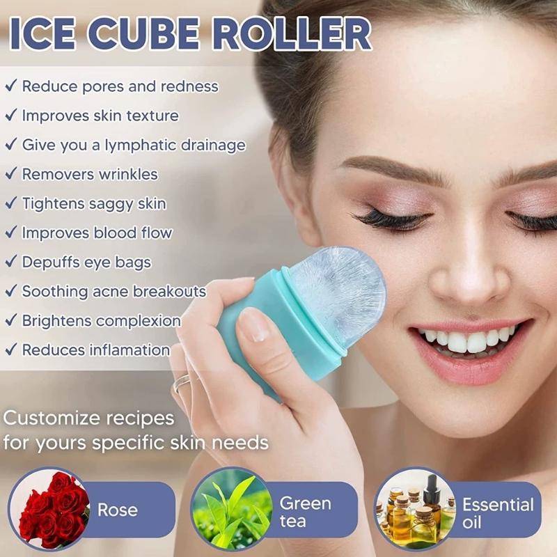 HFSHY 1 Khuôn lăn đá silicon cho mặt Dụng cụ tạo đường viền nâng cơ tái sử dụng để làm dịu da tại nhà VN