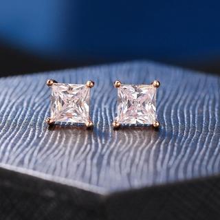 1PC 16G Vuông Zircon Bông Tai Đồng Sọc 5 / 6 / 7 / 8mm Kim Cương Tai Đồ Trang Trí Sụn Bông Tai