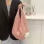 Nhíp Nữ Bện Túi Phong Cách Hàn Quốc Đeo Vai Túi Lười Phong Cách Dệt Kim Rỗng Hoa Đi Biển Túi VN