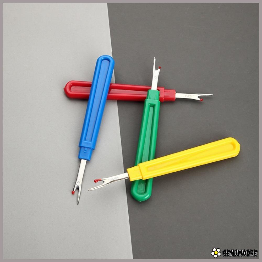 BENJMOORE Unpicker, Tay cầm bằng nhựa Dụng cụ may 4 màu, Trọng lượng nhẹ bằng thép có nắp Ren Taker May