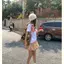Váy hoa cam mùa hè Váy hoa Váy vui nhộn Màu kẹo