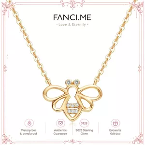 FANCIME "Be Bright" Vòng cổ vàng vàng Dainty Bee tối giản