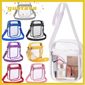 Túi đeo vai GUSTAVA, Ví trong suốt có thể điều chỉnh được trên sân vận động, Túi dây kéo PVC Túi đeo chéo