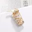 GUSTAVA Sữa Trà Trâm Cài, Kích Thước Nhỏ Thiết Kế Thanh Lịch Zircon Trâm Cài, Thiết Kế Sáng Tạo Thời Trang Hợp Kim Zircon Trang Trí Trà Sữa Pin Thiết Kế Phụ Kiện