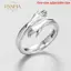 PNPIA- Nhẫn trang sức bạc 925 tình yêu ôm nhẫn thời trang cổ điển thủy triều chảy vòng mở
