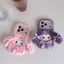 Hoạt Hình Hoạt Hình Sang Trọng Kuromi Thích Hợp Cho iPhone17promax Apple 16 Ốp Lưng Điện Thoại Thu Đông Phong Cách 15 Nơ 14