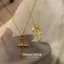 Thời Trung Cổ vintage Chữ Thập Mặt Dây Chuyền Nhấp Nháy Vòng Cổ Retro Niche Thiết Kế Độc Đáo Cao Cấp Dây Xích Phụ Kiện 6.1