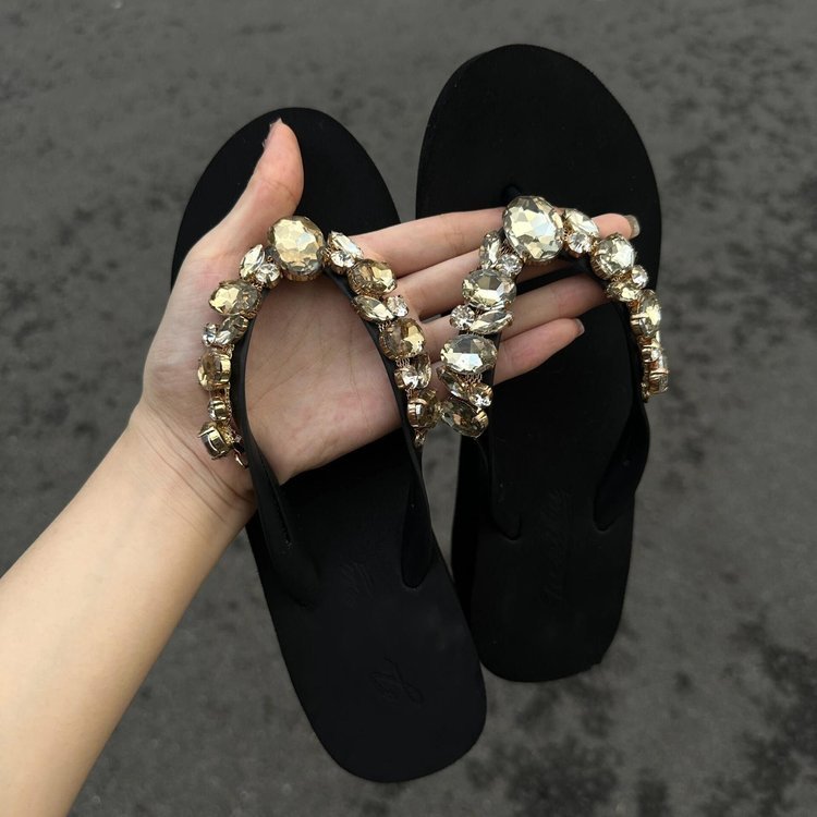 Phong Cách Hàn Quốc Thời Trang Mũi Tròn Lật Bên Ngoài Mặc Đế Dày Dép Thời Trang PU Nữ Chống Trơn Trượt Chống Mài Mòn Cao Cấp Tăng Chiều Cao