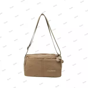 Túi đeo vai PYCOU, Ba lô bên nhẹ 3 lớp 2 màu, Rất nhiều túi Túi đeo chéo thông thường dung tích lớn Đi lại