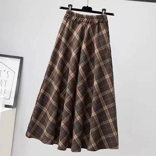 TMOY Thời Trang Kẻ Sọc Retro Co Giãn Eo Rời Cao Cấp Váy Dài Cho Nữ TMOY