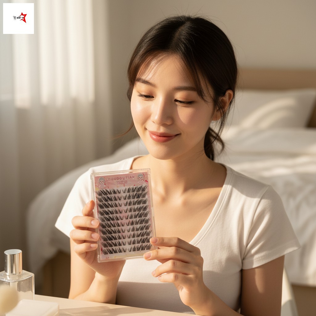 7-12mm Chiều dài hỗn hợp Lông mi giả Tự nhiên B Curl Nhẹ nhạy cảm Thân thiện với mắt
