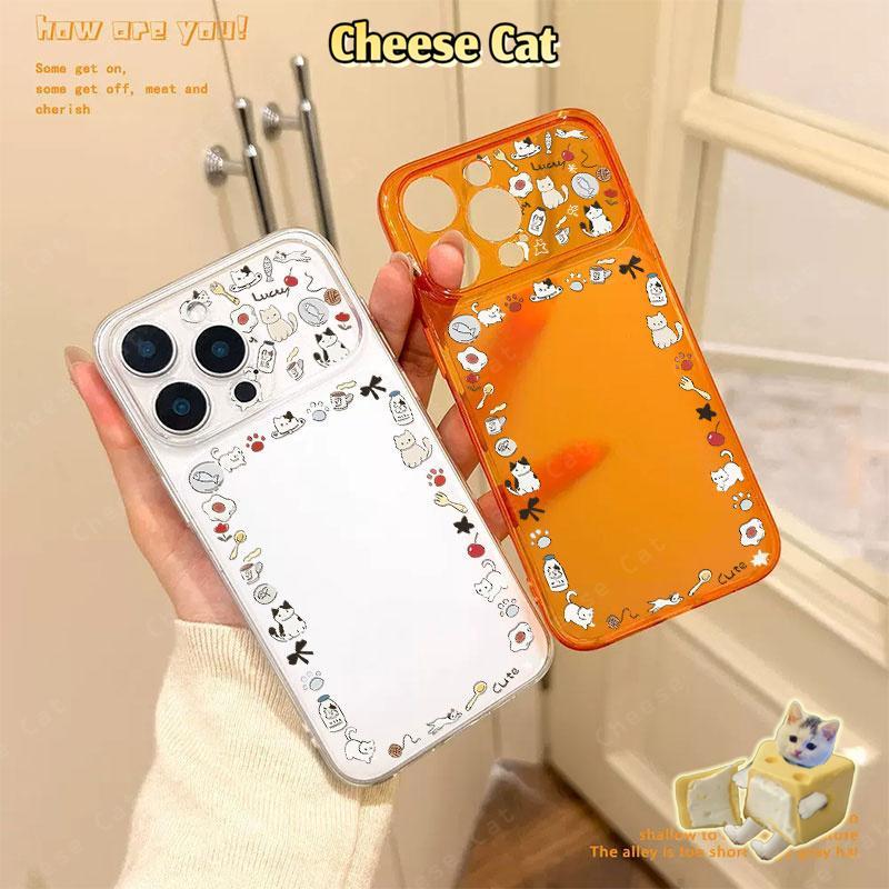 trở thành 17 Pro Max Ốp điện thoại khung ảnh hoạt hình mèo con cho iPhone 14 15 16 13 12 11 Pro Max Xs Maz XR