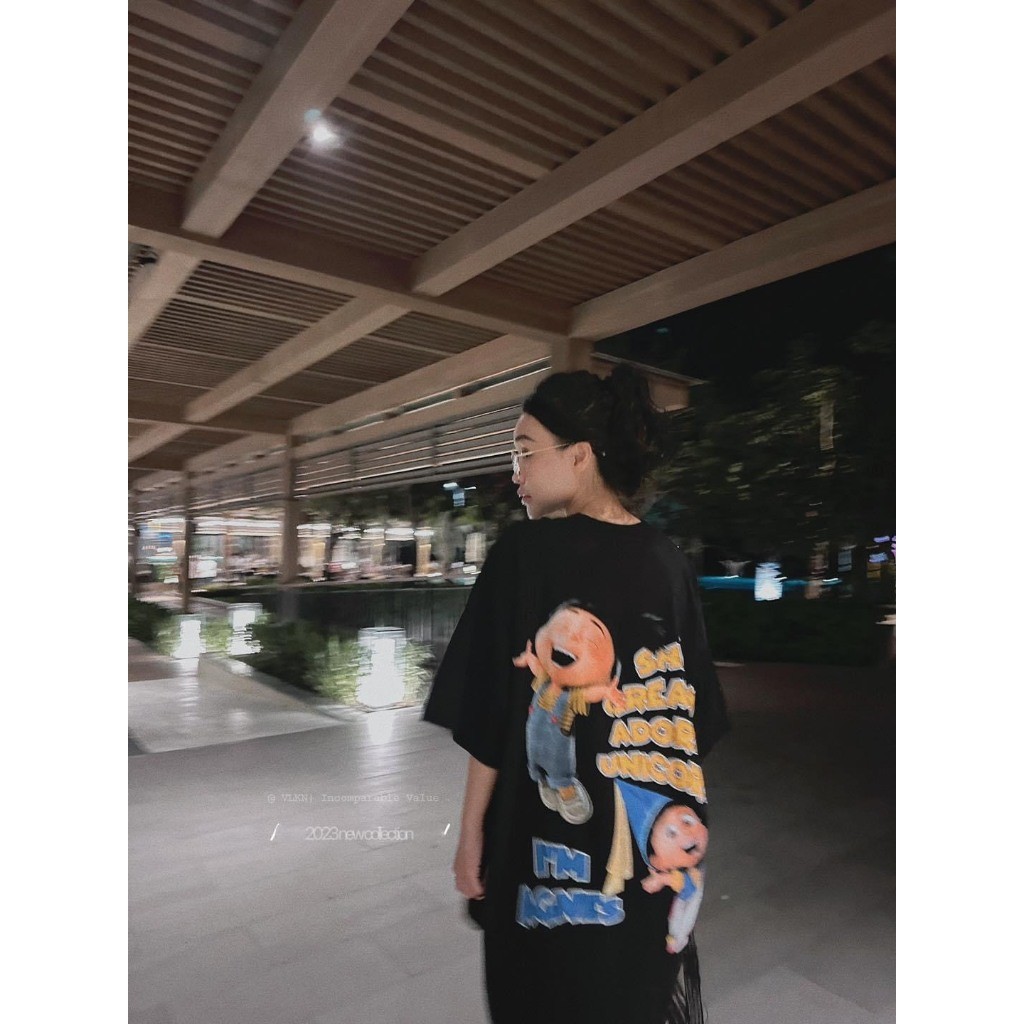 （Giao hàng 24h）Angela Áo Thun Agnes Họa Tiết Dễ Thương Siêu Đẹp- Chất Vải Cotton 2 Chiều Thoáng Mát Dày Dặn