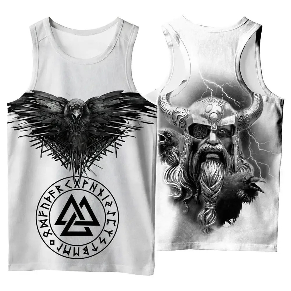 Retro Tree of Life Tattoo Crow Tank Top, Áo Vest mùa hè không tay in 3D, phong cách mềm mại thoáng khí