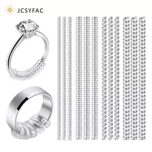 JCSYFAC Kích Thước Vòng Giảm Dụng Cụ Xoắn Ốc Mùa Xuân Dựa Nhẫn Điều Chỉnh Vô Hình Thắt Lưng Cố Định Rời Kích Thước Vòng Giảm Vòng Miếng Lót Cần Thiết Cho Nhẫn Cưới Mới