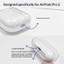 Ốp điện thoại TPU mềm trong suốt cho AirPods Pro thế hệ thứ 3 có thiết kế lỗ dây buộc