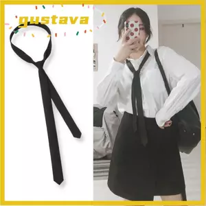 GUSTAVA Satin Siêu Mỏng Tie, Cổ Điển 3cm Thanh Lịch Dây Buộc Cổ Đen, Tiệc Cưới Nữ Người Phụ Kiện Quần Áo Skinny Nẹp Cà Vạt