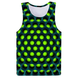 Áo ba lỗ cá tính 3D dành cho nam nữ, Áo Vest không tay mềm thoáng khí in hình ngộ nghĩnh, phòng tập thể dục Harajuku Y2K